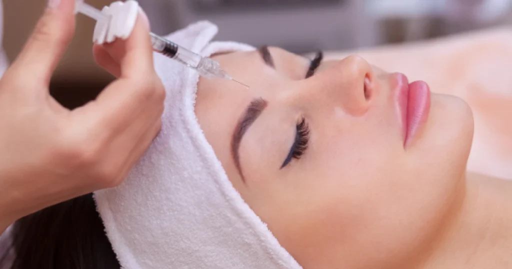 Woman Receiving Wrinkle Relaxers treatment in meridian ID